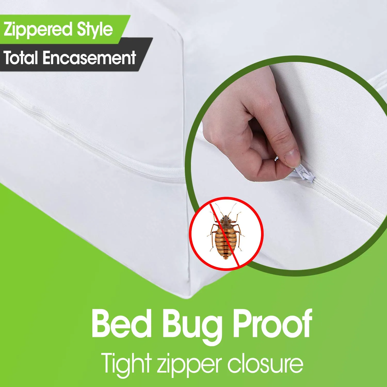Guardmax Zippered Bed Bug Proof Waterproof Cotton Top Mattress Protector - Image 4