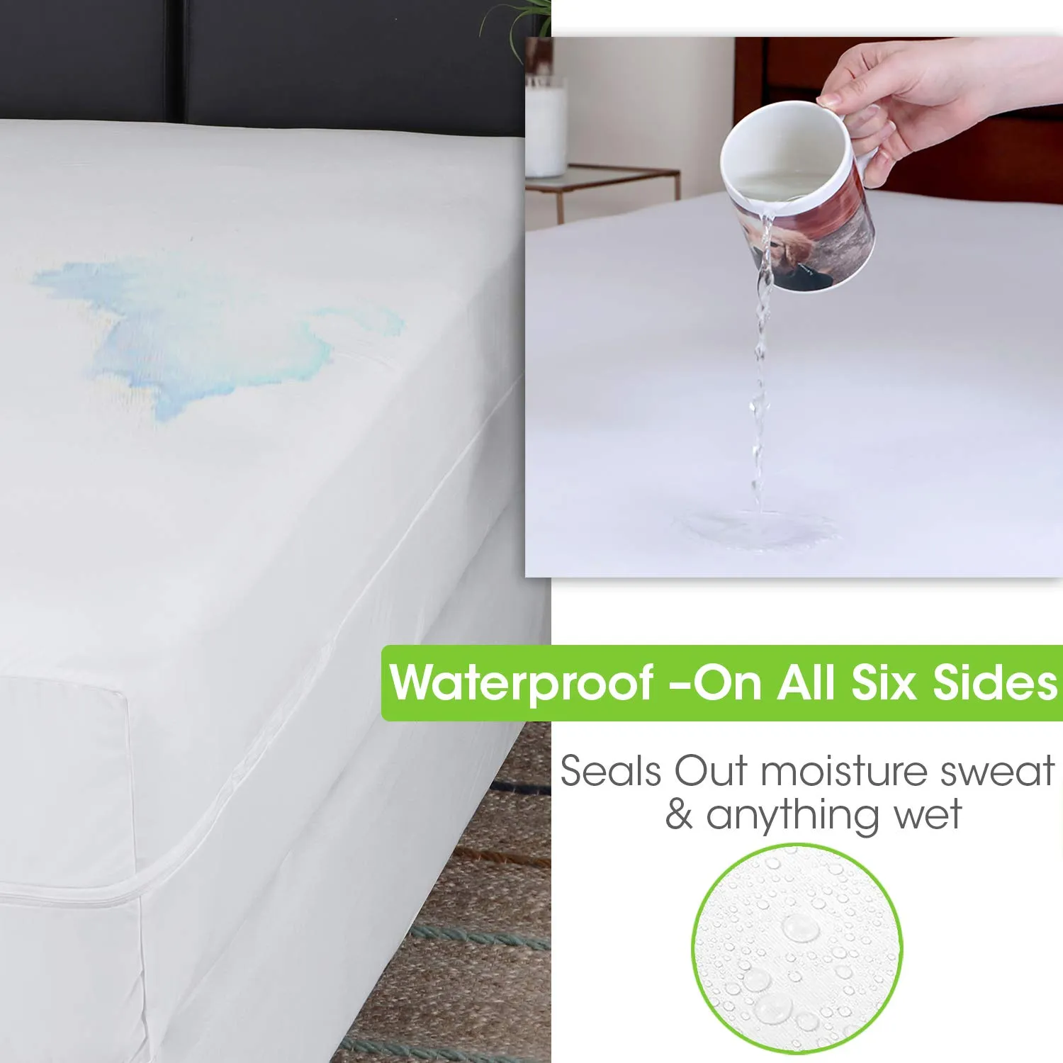 Guardmax Zippered Bed Bug Proof Waterproof Cotton Top Mattress Protector - Image 5