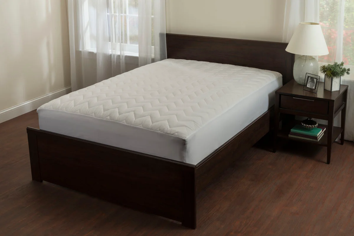 Waterguard Cotton Quilted Waterproof Fitted Mattress Pad - Image 2