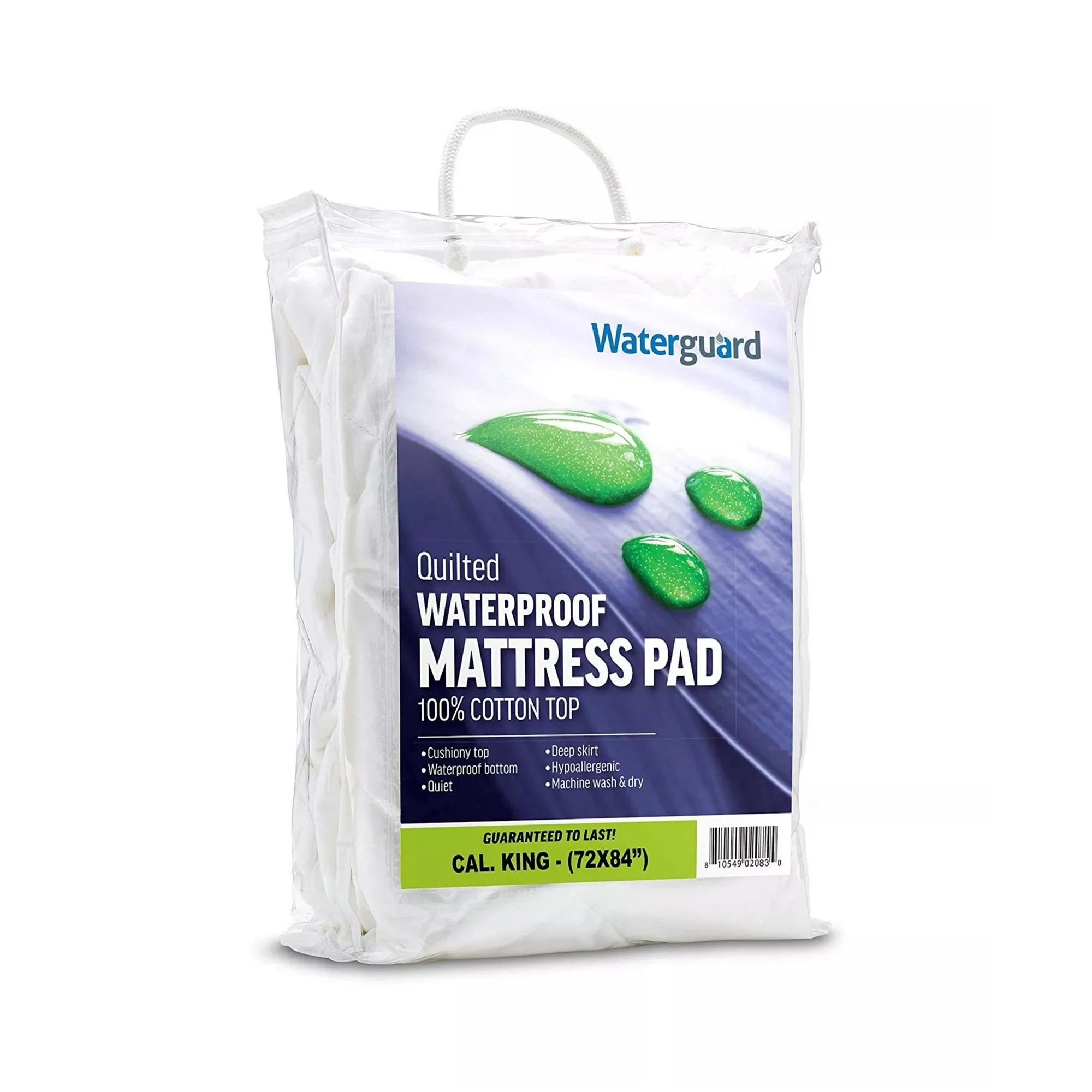 Waterguard Cotton Quilted Waterproof Fitted Mattress Pad