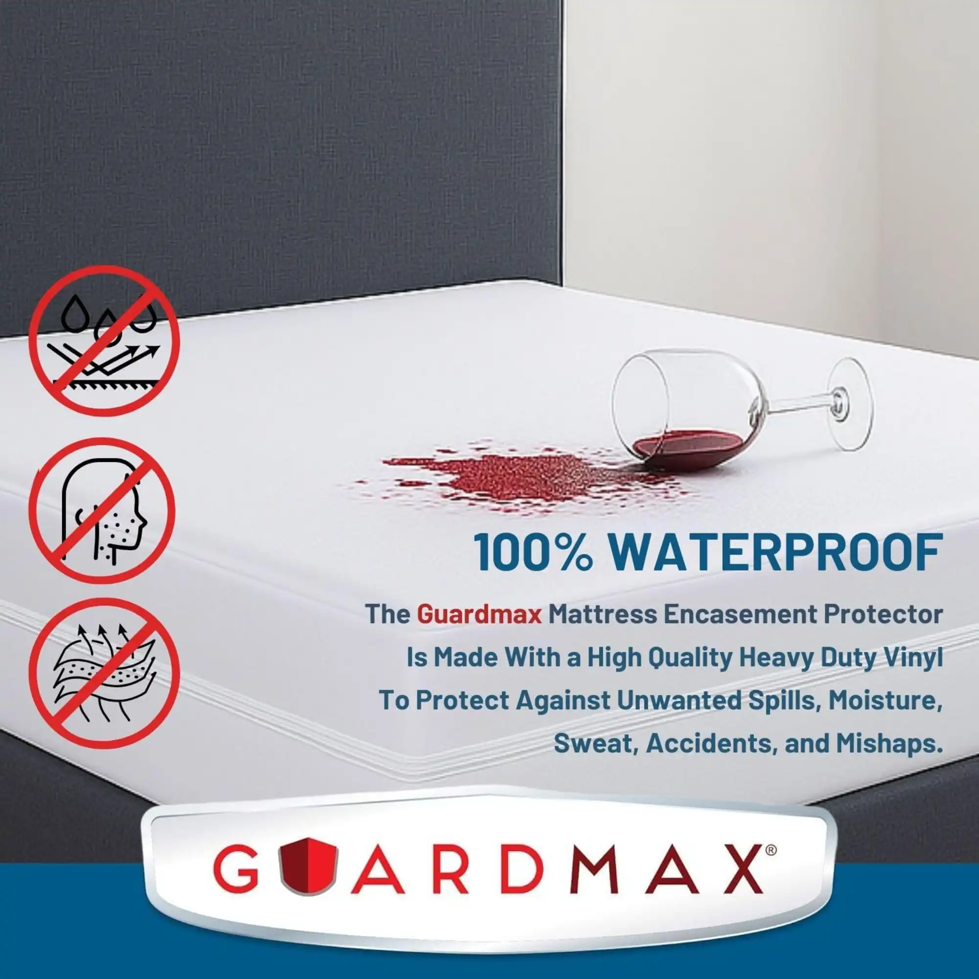 Guardmax Heavy Gauge Vinyl Zippered Mattress Protector - Image 2