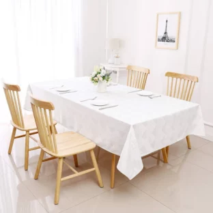 Geometric Silver Tablecloth 1407