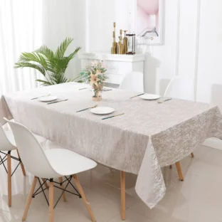 Jacquard Beige Tablecloth 1323