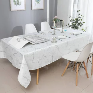Marble White Tablecloth 1306