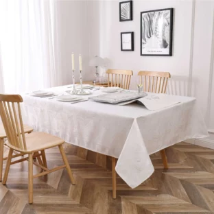 Sketched White Tablecloth 1367