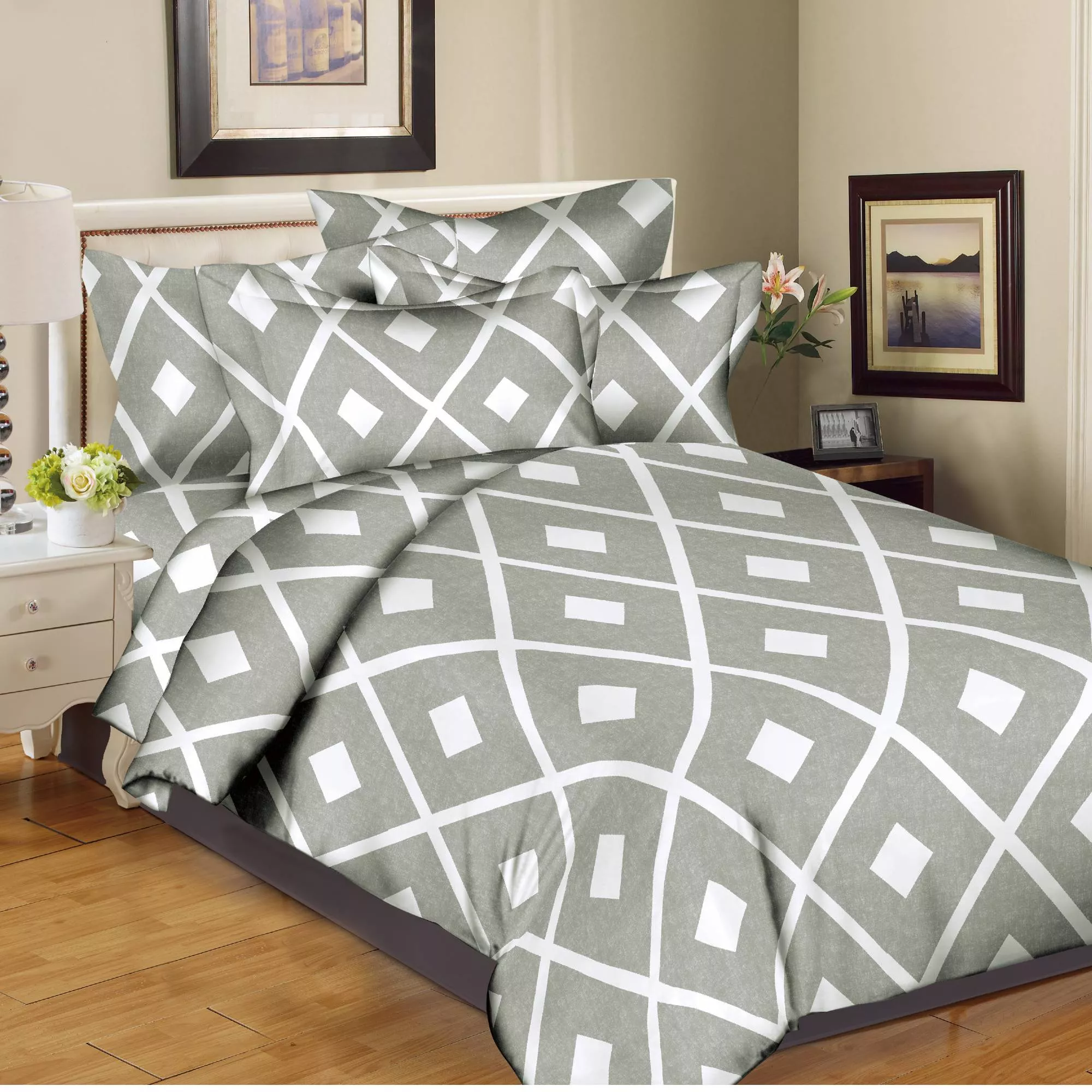 Diamond Diagonal Gray