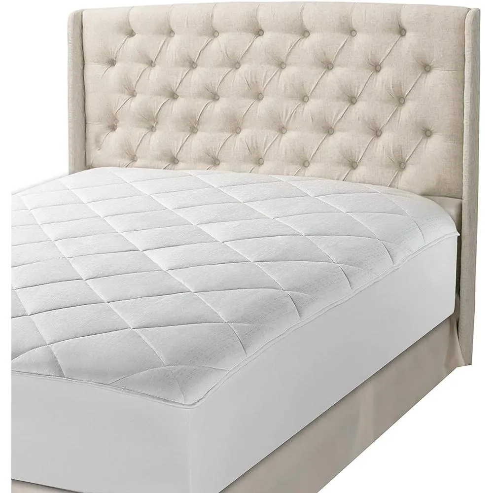 Maxi Luxurious Cotton Quilted Fitted Mattress Pad - Image 2