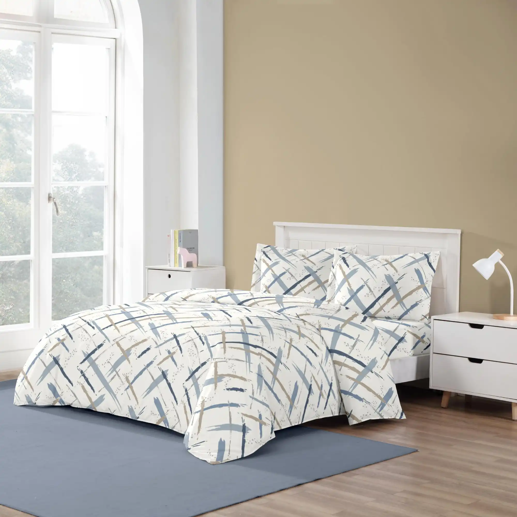 Criss Cross Strokes Blue