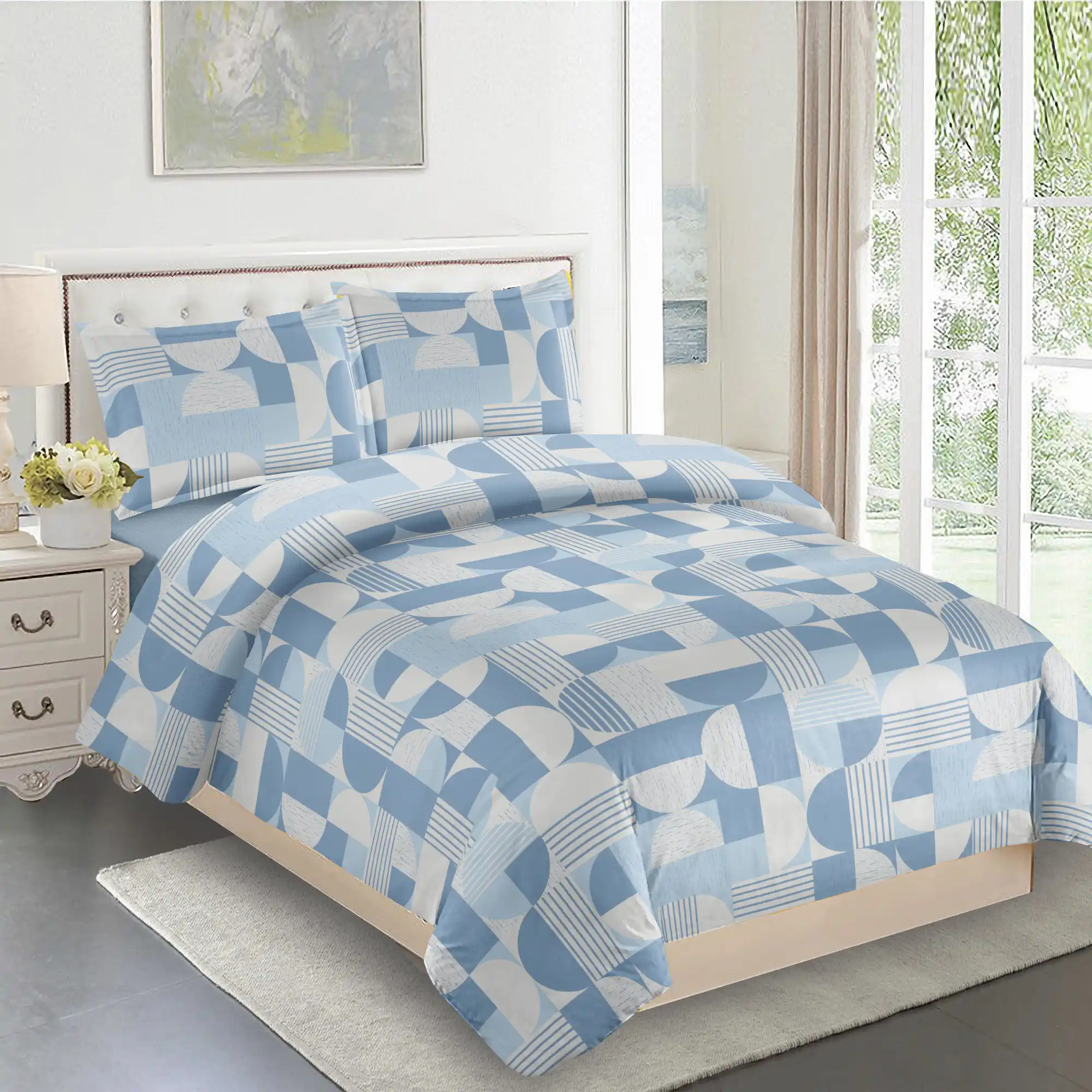 Geometric Shapes Blue